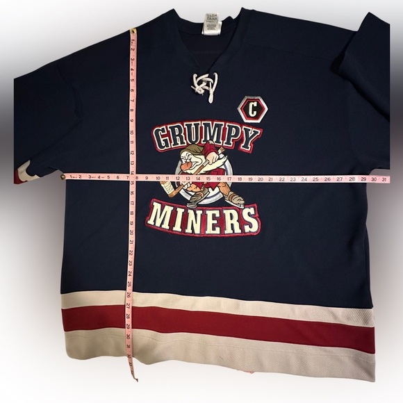 VINTAGE DISNEY GRUMPY MINERS HOCKEY JERSEY - Picture 3 of 8